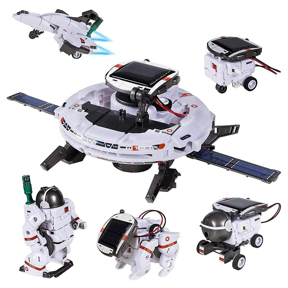 6 in 1 Convertible Robot Space Kit Moon Exploration Physics Science Experiment Toy for Kids Learning School Laboratory Supplies